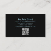 Auto-Detail-Reinigungsservice QR-Code Visitenkarte (Rückseite)