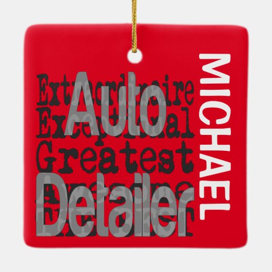 Auto Detailer Extraordinaire CUSTOM Keramikornament (Rückseite)