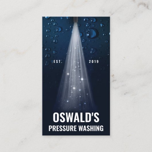 Auto-Detailer für Druckwäsche, Autoabwasch Visitenkarte (Vorderseite)