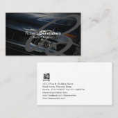 Auto Detailer Monogram Black Car Automotive Visitenkarte (Vorne/Hinten)