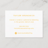 Auto Detailinformation Auto Wash Paint Shop Repara Visitenkarte (Rückseite)