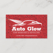 Auto - Detailinformation Modernes Rotes Auto - Rei Visitenkarte (Vorderseite)