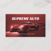 Auto Detailinformation, Reparatur, Autovermietung Visitenkarte (Vorderseite)