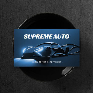 Auto Detailinformation, Reparatur, Autovermietung Visitenkarte