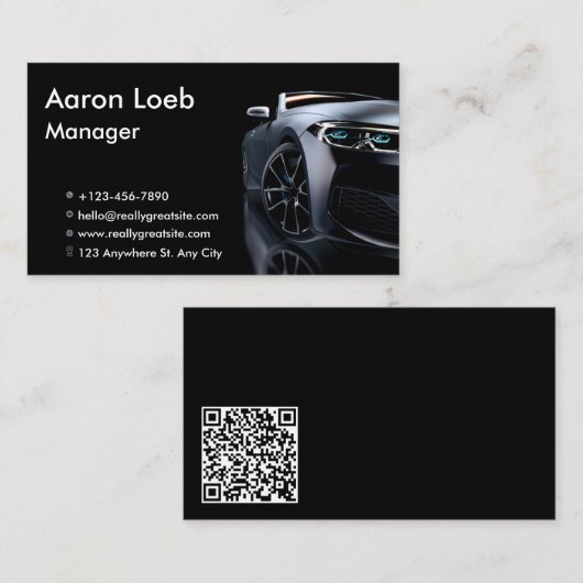 Auto Detailinformationen Auto Reparatur QR-Code Visitenkarte (Vorne/Hinten)