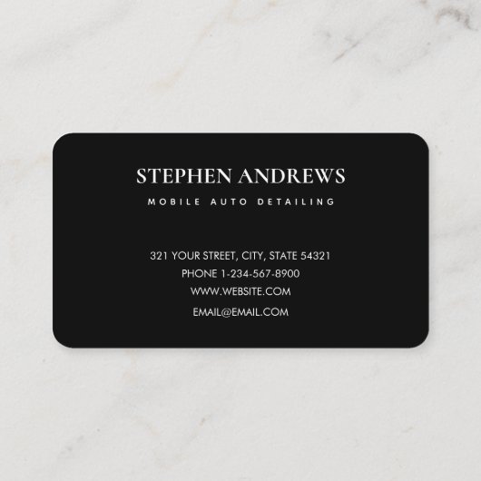 Auto Detailinformationen Auto Reparatur Treuekarte Visitenkarte (Rückseite)