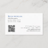 Auto-Detailinformationen, Red Sports Car, QR-Code Visitenkarte (Rückseite)