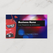 Auto-Detailinformationen, Red Sports Car, QR-Code Visitenkarte (Vorderseite)