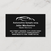 Auto Detailinformationen Reparatur des Auto Visitenkarte (Rückseite)