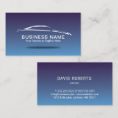 Auto Detailing Automobil-Reparatur - Elegant blau Visitenkarte (Vorne/Hinten)