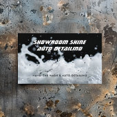 Auto Detailing Automotive Car Wash Clearing Black Visitenkarte