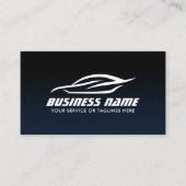 Auto Detailing Automotive Navy Blue Car Reparatur Visitenkarte (Vorderseite)