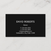 Auto Detailing Car Automotive Imitats Metallic Visitenkarte (Rückseite)