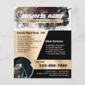 Auto Detailing Car Wash Berufliche Reinigung Gold Flyer (Vorne)