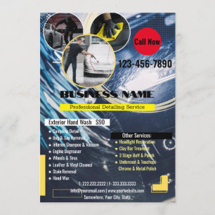 Auto Detailing Car Wash Clearing Flyer Einladung