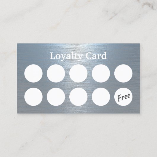 Auto Detailing Car Wash Cool Blue Metal Automotive Treuekarte (Rückseite)