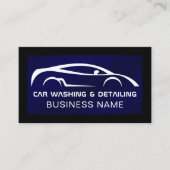 Auto Detailing Car Wash Elegante dunkle Visitenkar Visitenkarte (Vorderseite)