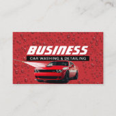 Auto Detailing Car Wash Modern Red Cleaning Visitenkarte (Vorderseite)