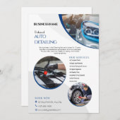 Auto Detailing Clearing Service Business Flyer Einladung (Vorne/Hinten)