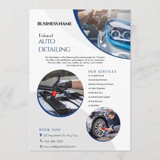 Auto Detailing Clearing Service Business Flyer Einladung (Vorderseite)