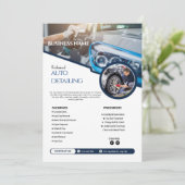 Auto Detailing Clearing Service Flyer Einladung (Stehend Vorderseite)