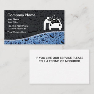 Auto-Detailing Coole Autowaschanlage Visitenkarten Visitenkarte