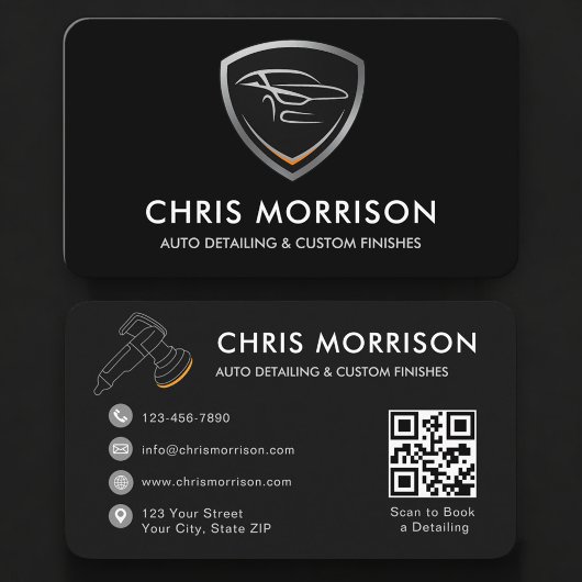 Auto-Detailing-Dienstleistungen QR-Code Profession Visitenkarte