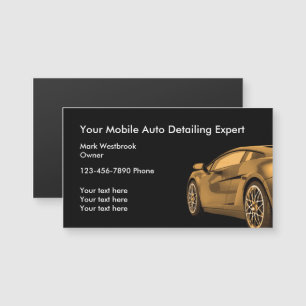 Auto-Detailing-Geschäft Visitenkarten-Magnete Vorl Magnetkarte