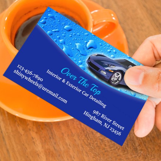 Auto-Detailing-Geschäftskarten-Vorlage Visitenkarte
