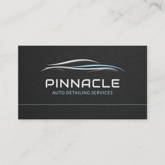 Auto Detailing Services QR Code Professional Visitenkarte (Vorderseite)