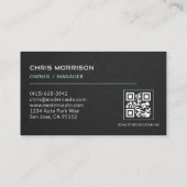 Auto-Detailing-Services QR-Code Professionell Visitenkarte (Rückseite)