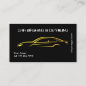 Auto Detailing Techno Black Golden Visitenkarte (Vorderseite)