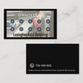 Auto-Detailing-Treue-Stempelkarte Auto-Service Aut Visitenkarte