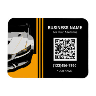 Auto-Detailing- und Autowasch-QR-Code Magnet