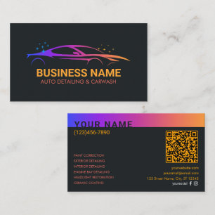 Auto-Detailing und Autowäsche Personalisiert Visitenkarte