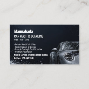 Auto-Detailing-Wäsche Modern Professionell Auto Visitenkarte