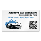 Auto-Detaillierer benutzerdefinierte QR Magnetische Visitenkarte (Vorderseite)