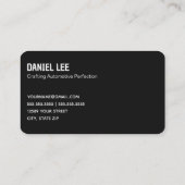 Auto-Detaillierer Visitenkarte (Rückseite)