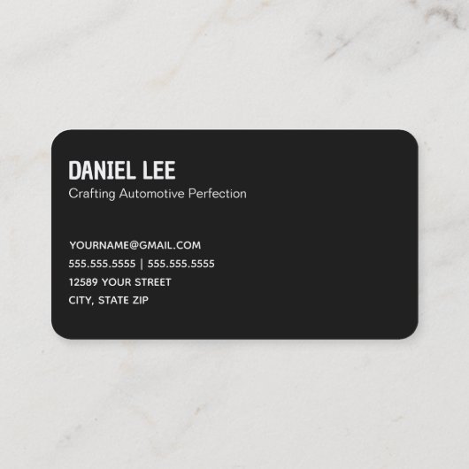 Auto-Detaillierer Visitenkarte (Rückseite)