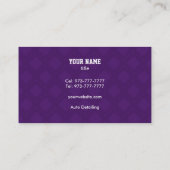 Auto Detaillierte Visitenkarten Visitenkarte (Rückseite)