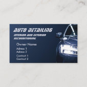 Auto Detection Automotive Car Wash Navy Blue Visitenkarte (Vorderseite)