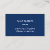 Auto Detection Automotive Car Wash Navy Blue Visitenkarte (Rückseite)