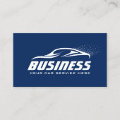 Auto Detection Automotive Car Wash Navy Blue Visitenkarte (Vorderseite)