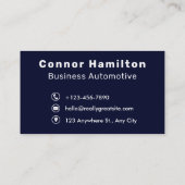 Auto Detection Car Wash Automotive Modern Blue Visitenkarte (Rückseite)