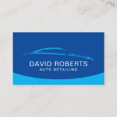Auto Detection Car Wash Automotive Modern Blue Visitenkarte (Vorderseite)