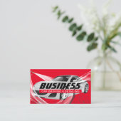 Auto Detection & Car WashRed Visitenkarte (Stehend Vorderseite)