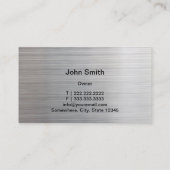 Auto Detection Modernes Metal Texture Automotive Visitenkarte (Rückseite)