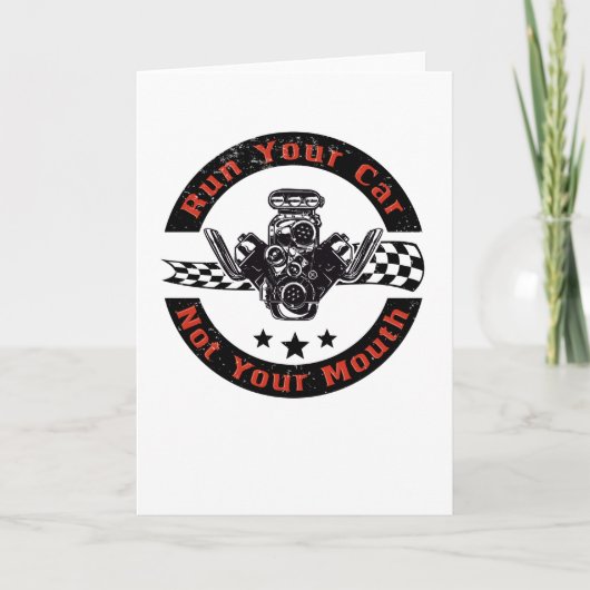 Auto Drag Motor Racing Auto V8 Mechanischer Lüfter Karte (Vorderseite)