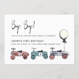 Auto Drive by Birthday Parade Quarantäne 1. Party Einladung