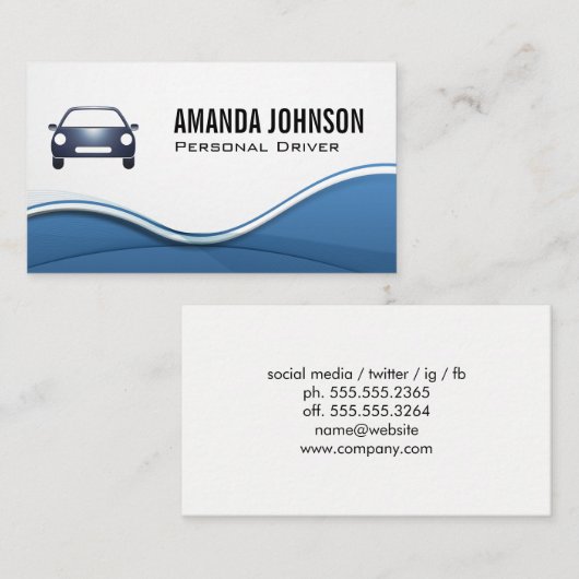 Auto-Driving-Logo Visitenkarte (Vorne/Hinten)